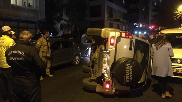 Karısının park etmesini beğenmedi, cipi devirdi