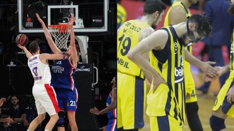 Anadolu Efes averajla 3. sıraya geriledi! Fenerbahçe Beko ise...