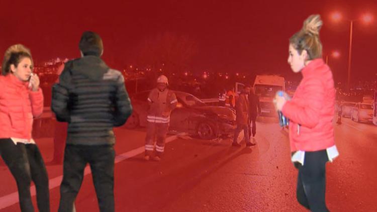 TEM’de makas atarak ilerlerken iki araca çarptı: 3 yaralı