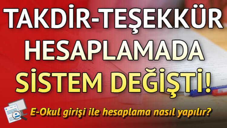 e-Okul takdir teşekkür hesaplama ve VBS girişi nasıl yapılır? 2020 takdir teşekkür hesaplama bilgileri
