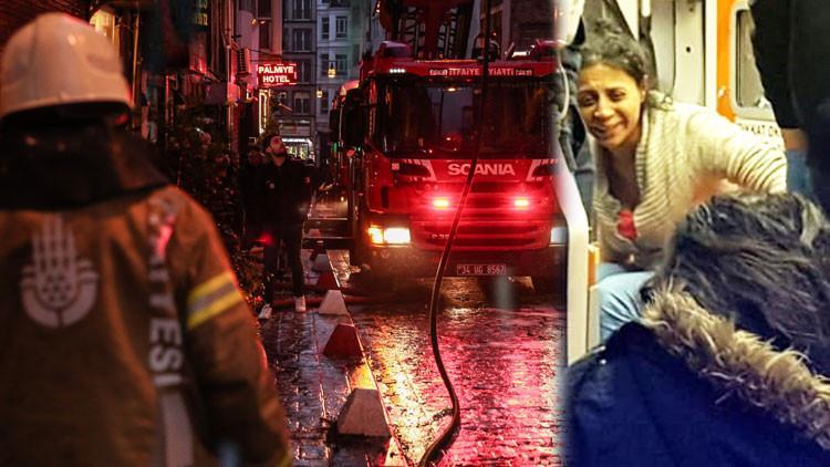 Beyoğlu'nda otelde yangın paniği!