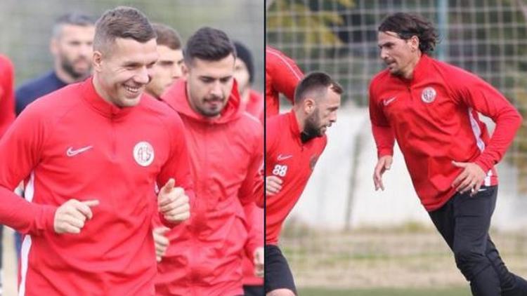 Podolski ve Ersan, Antalyaspor antrenmanında!