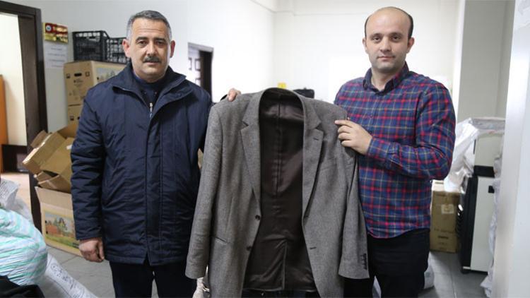 Yardım kampanyası için gönderilen ceketten 10 bin lira çıktı