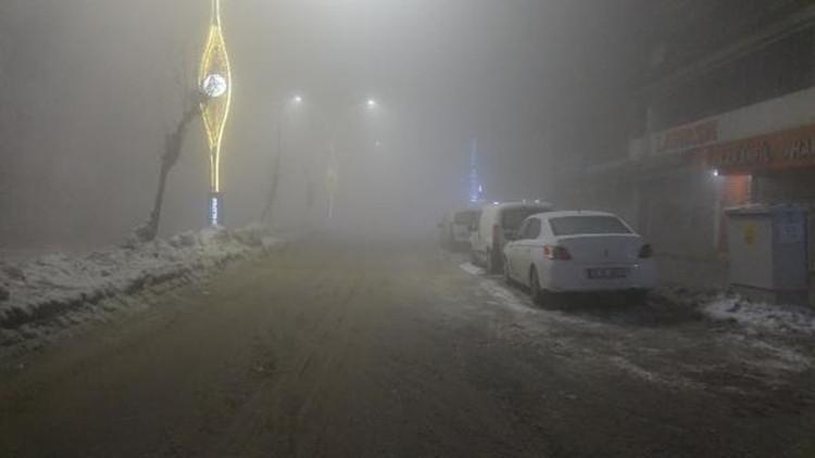 Yüksekova'da yoğun sis