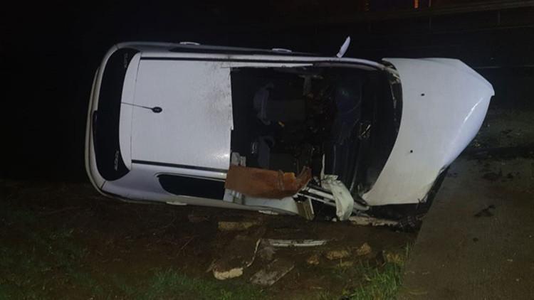 Tekirdağ'da su kanalına devrilen otomobildeki 2 kişi öldü