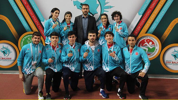 Milli atletlerden Balkan Salon Şampiyonası'nda 16 madalya
