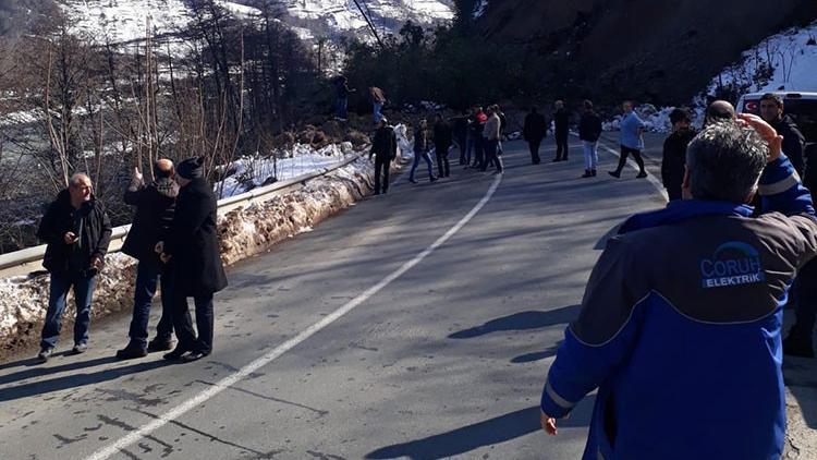 Ayder Yaylası yolunda heyelan