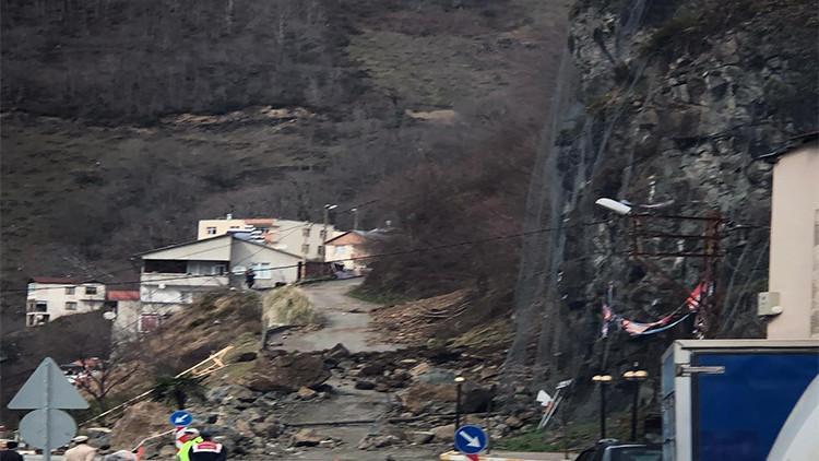 Giresun’da heyelan