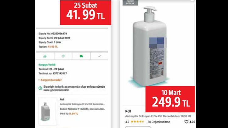 Dezenfektana y�zde 4 bin zam yapm��!