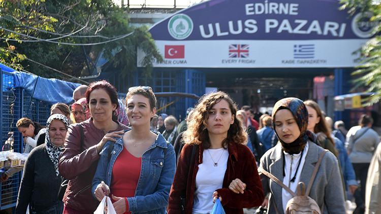 Edirne'de, Bulgar ve Yunan turistlerin alışveriş yaptığı pazar kapatıldı