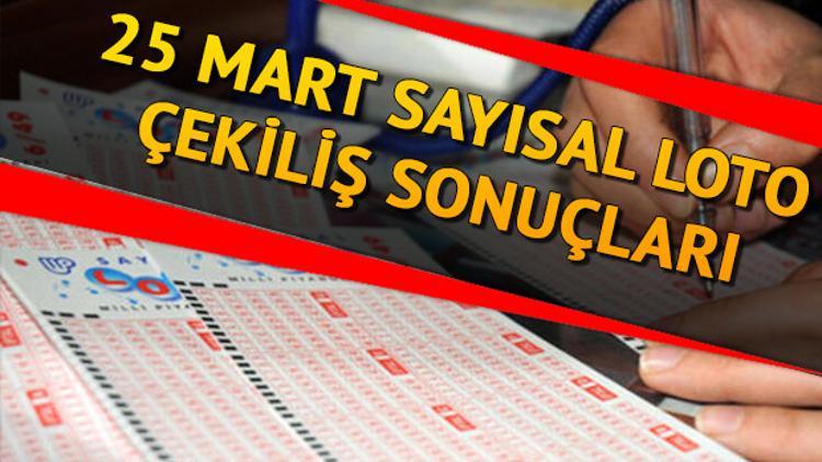 25 Mart Sayısal Loto canlı çekiliş sonuçları ilan edildi ( Büyük ikramiye 1 kişiye çıktı) - MPİ 1308. hafta Sayısal Loto sonuç sorgulama ekranı
