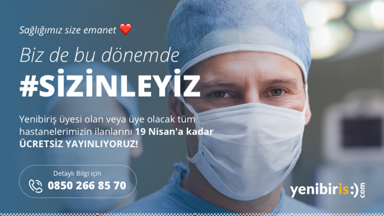 Yenibiriş’ten tüm hastanelere ücretsiz ilan desteği!