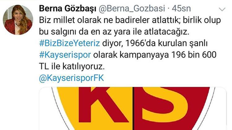 Kayserispor'dan Milli Dayanışma Kampanyası'na 196 bin 600 TL destek