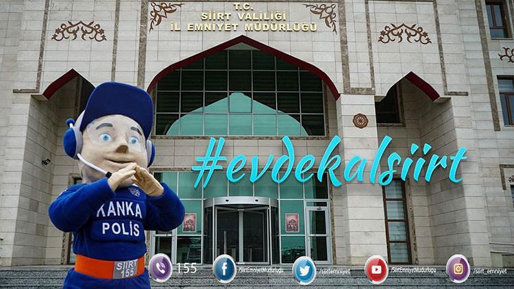 "Kanka Polis" maskotundan çocuklara "Evde kal" mesajı