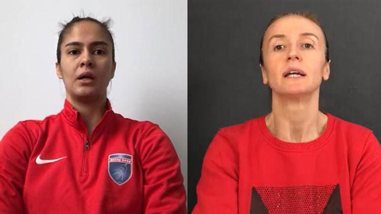 Kadın basketbolculardan "Evde kal" mesajı