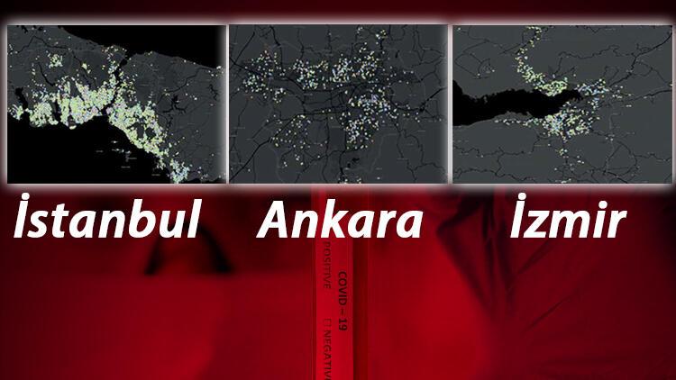 Son dakika haberi: Koronavirüs salgınında İstanbul, Ankara ve İzmir'de en riskli ilçeler