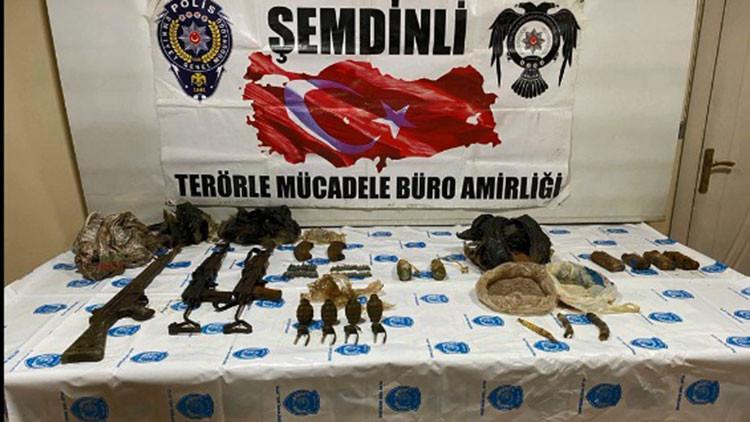Şemdinli'de PKK'ya ait silah ve mühimmat ele geçirildi