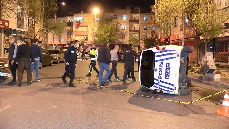 İstanbul'da feci kaza! 2 polis yaralı