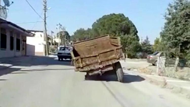 Jant üzerinde tehlikeli yolculuk