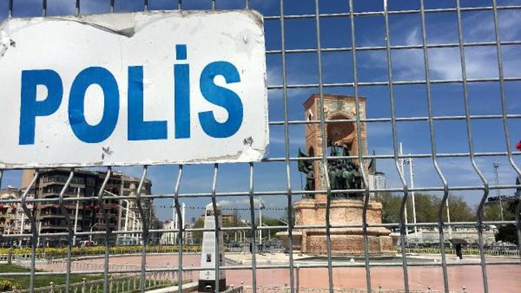 Taksim Meydanı ve Cumhuriyet Anıtı bariyerlerle çevrildi