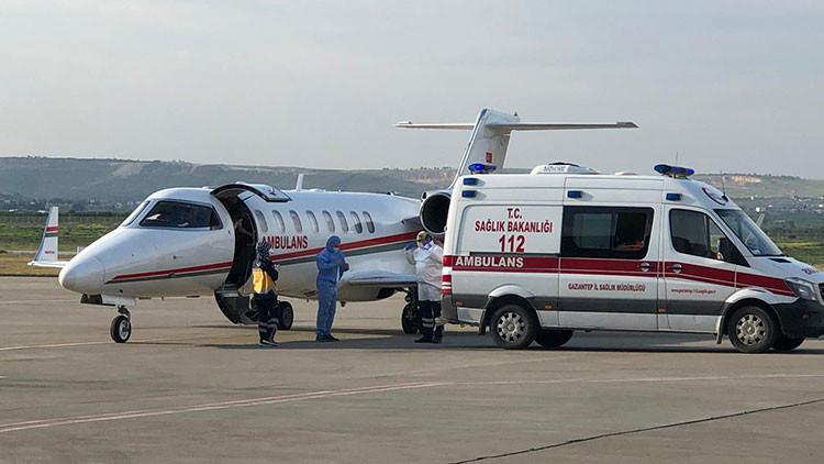 Ambulans uçak Emel için havalandı