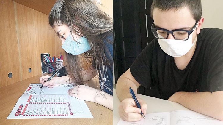 Sınava maskeli prova