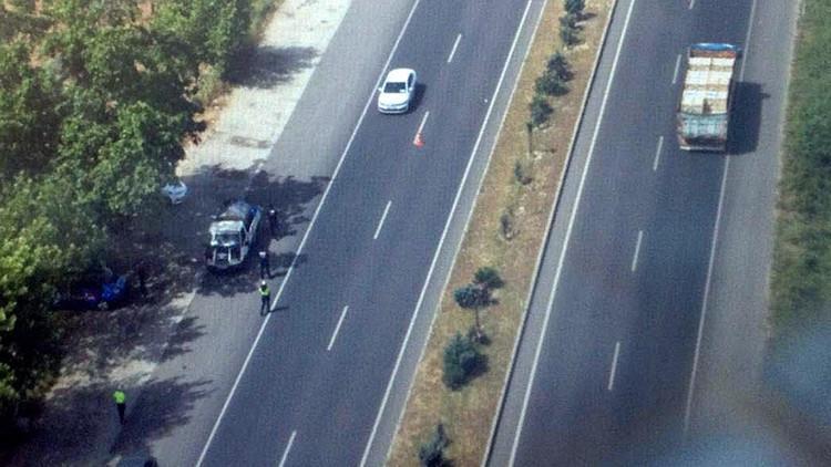Salihli'de sokağa çıkma yasağı öncesinde helikopterli denetim yapıldı