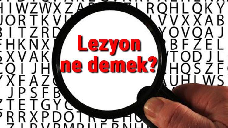 Lezyon ne demek? Lezyon nedir? Lezyon TDK kelime anlamı