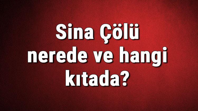 Sina Çölü nerede ve hangi kıtada? Sina çölünün sıcaklık, iklim, canlıları ve bitki örtüsü bilgileri