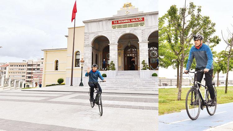Dünya Bisiklet Günü'nde validen pedala kuvvet