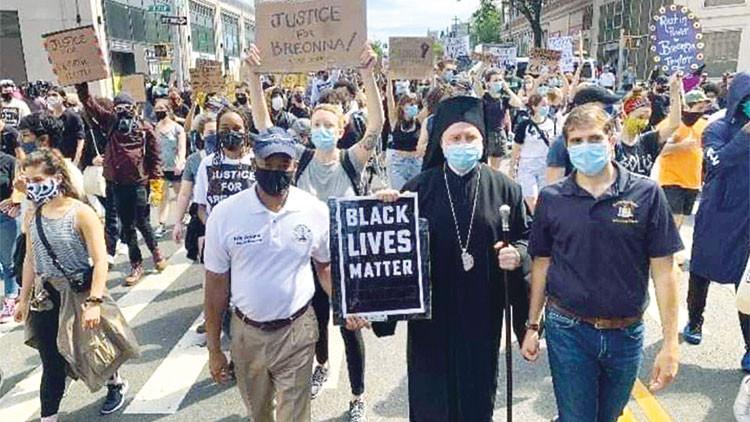Bakırköylü başpiskopos da yürüdü