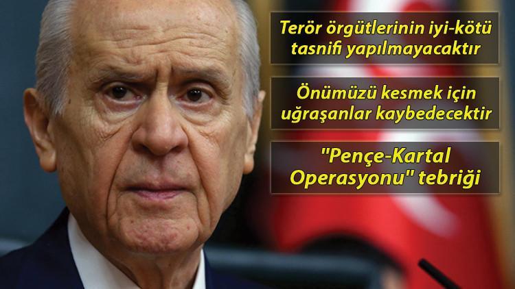 Son dakika haberler: Bahçeli'den TSK'ya ''Pençe-Kartal Operasyonu'' tebriği