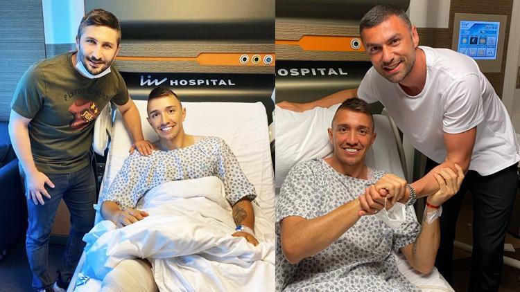 Burak Yılmaz ve Sabri Sarıoğlu'ndan Muslera'ya ziyaret