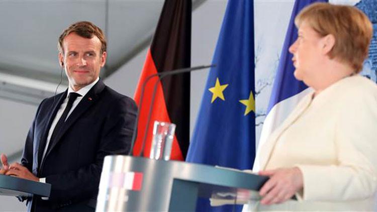 Angela Merkel ile Emmanuel Macron'un ortak basın toplantısında dikkat çeken açıklamalar