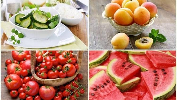 Selülit engelleyici yaz sebze ve meyveleri