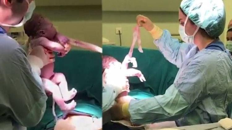 Gazlı bezi tutup bırakmayan inatçı bebek!