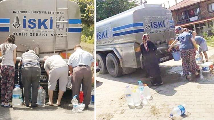 Şileliler kesintilere tepkili... Tankerli su tartışması