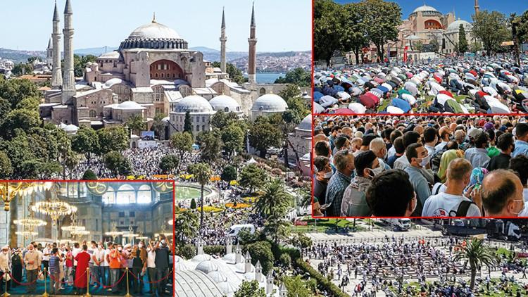 Akın akın Ayasofya’ya! 350 bin kişiyle ilk namaz