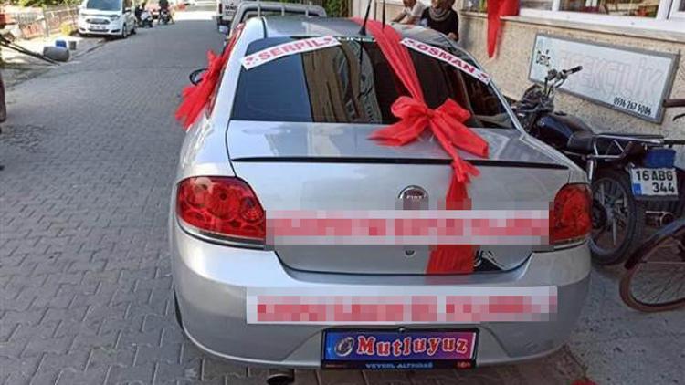 Pandemi süreci gelin arabasına yansıdı! Görenler dönüp bir daha baktı