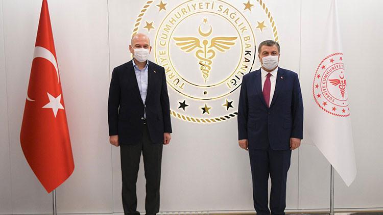 Bakan Koca ve Bakan Soylu'dan kritik 'koronavirüs' görüşmesi