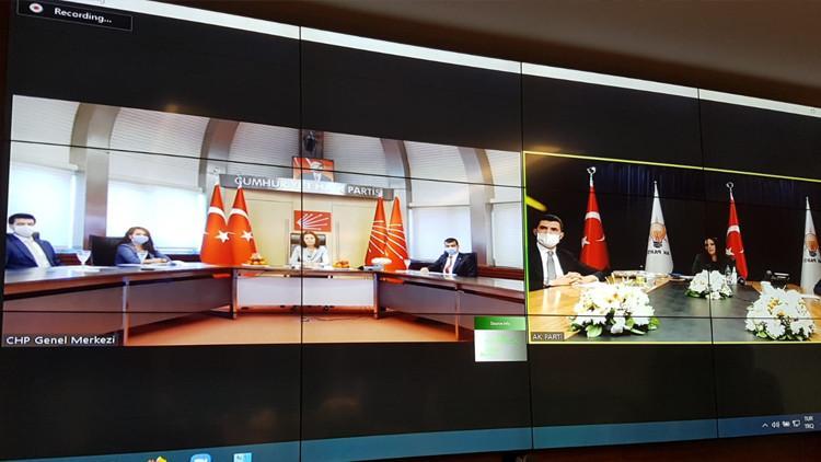 Siyasi parti heyetleri, video konferansla bayramlaştı