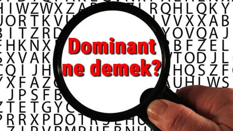 Dominant ne demek? Dominant nedir? Dominant TDK kelime anlamı