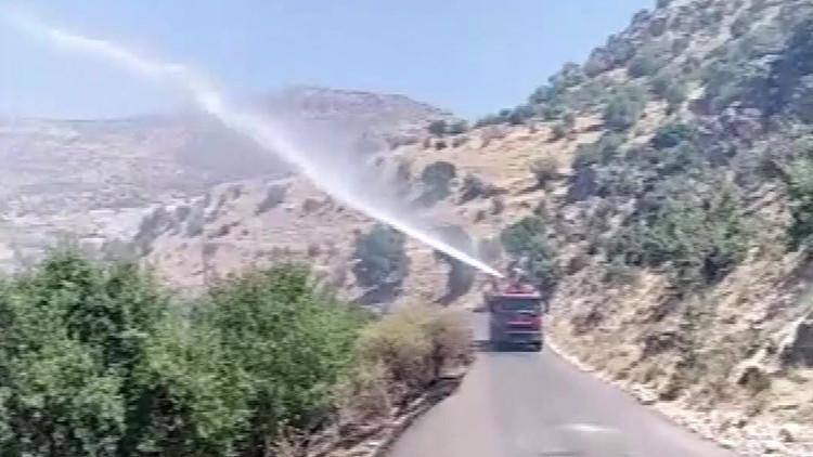 Batman'daki yangında 10 dönümlük bahçe zarar gördü