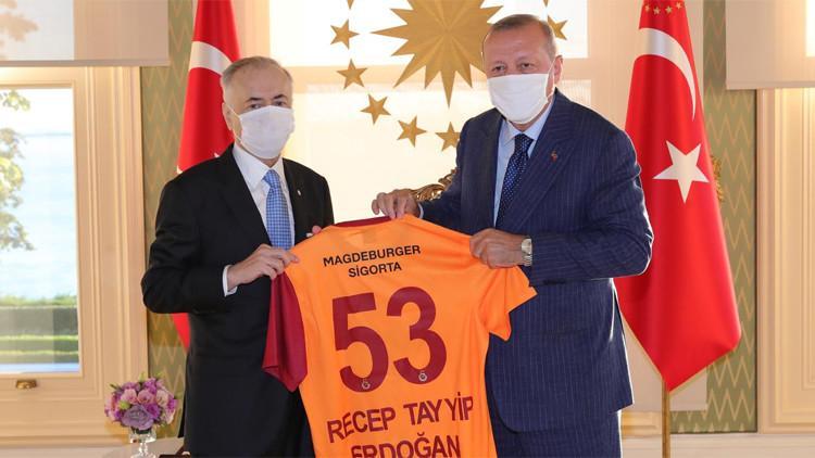 Cumhurbaşkanı Erdoğan, Galatasaray Başkanı Mustafa Cengiz'i kabul etti
