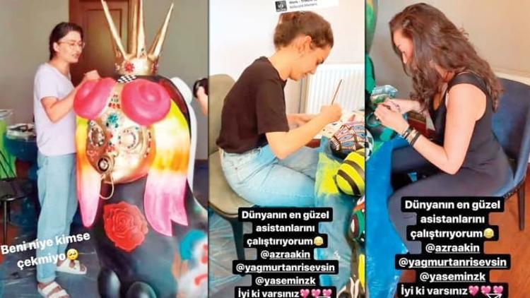 Nurgül Yeşilçay'ın asistanları Azra Akın ve Yağmur Tanrısevsin oldu