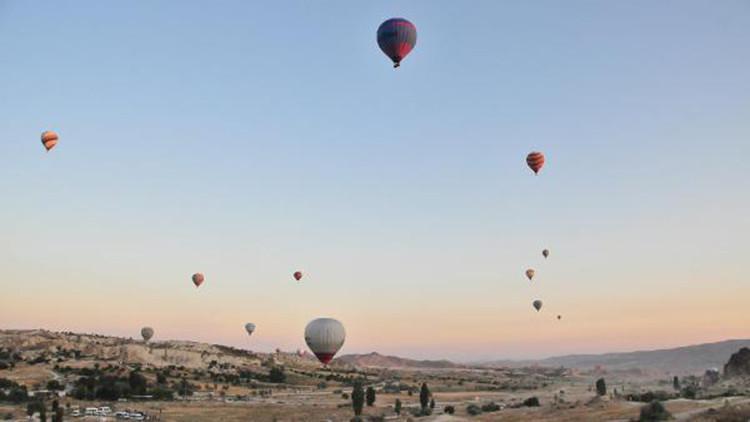 Kapadokya'da balonlarla 3 günde 1500 kişi uçtu