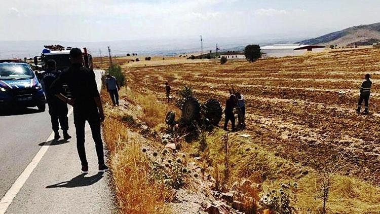 Ankara'da devrilen traktörün sürücüsü öldü
