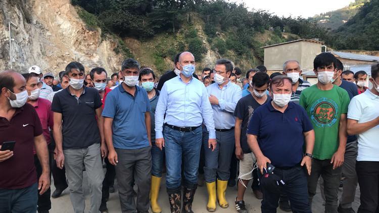 İçişleri Bakanı Süleyman Soylu, Dereli ve Espiye ilçelerinde incelemelerde bulundu