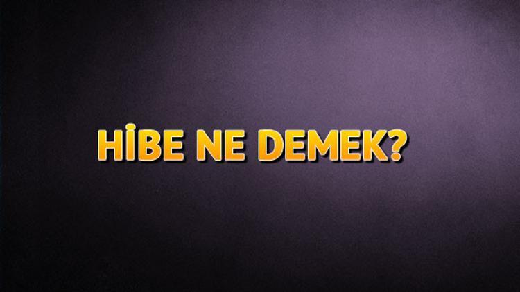 Hibe ne demek? Hibe kime verilir?
