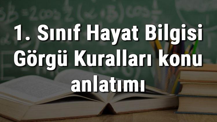1. Sınıf Hayat Bilgisi Görgü Kuralları konu anlatımı